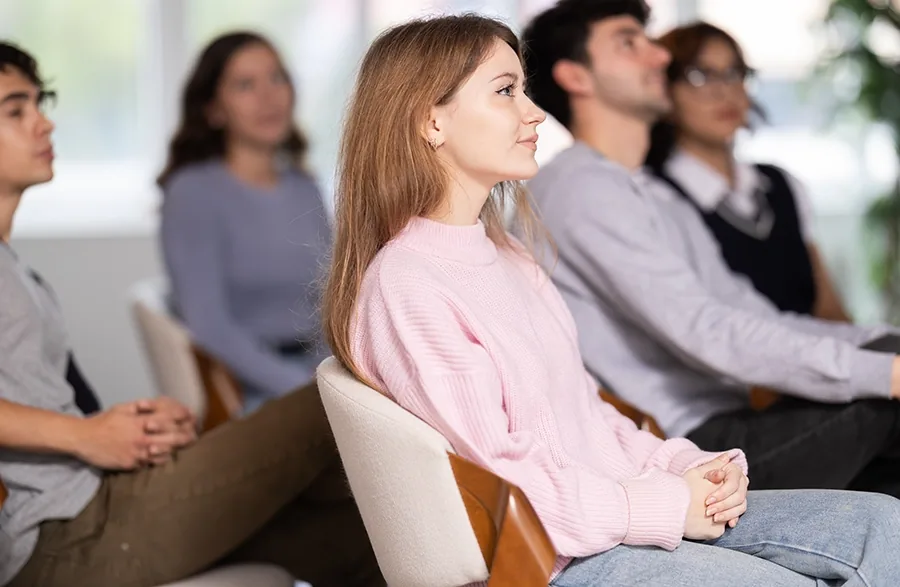 Attendees at a dementia awareness training session